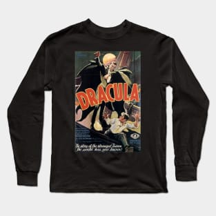 Classic Movie Monster Poster - Dracula Long Sleeve T-Shirt